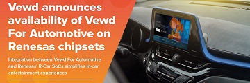 Vewd, 르네사스 칩셋 탑재 Vewd for Automotive 발표